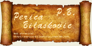 Perica Bilašković vizit kartica